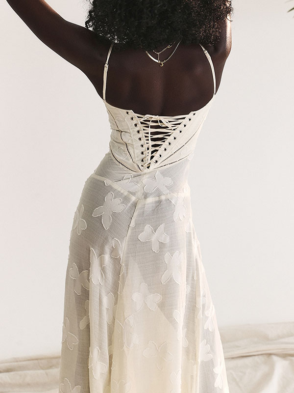 Flower Printed Sleeveless Spaghetti Neck Vacation Maxi Dresses