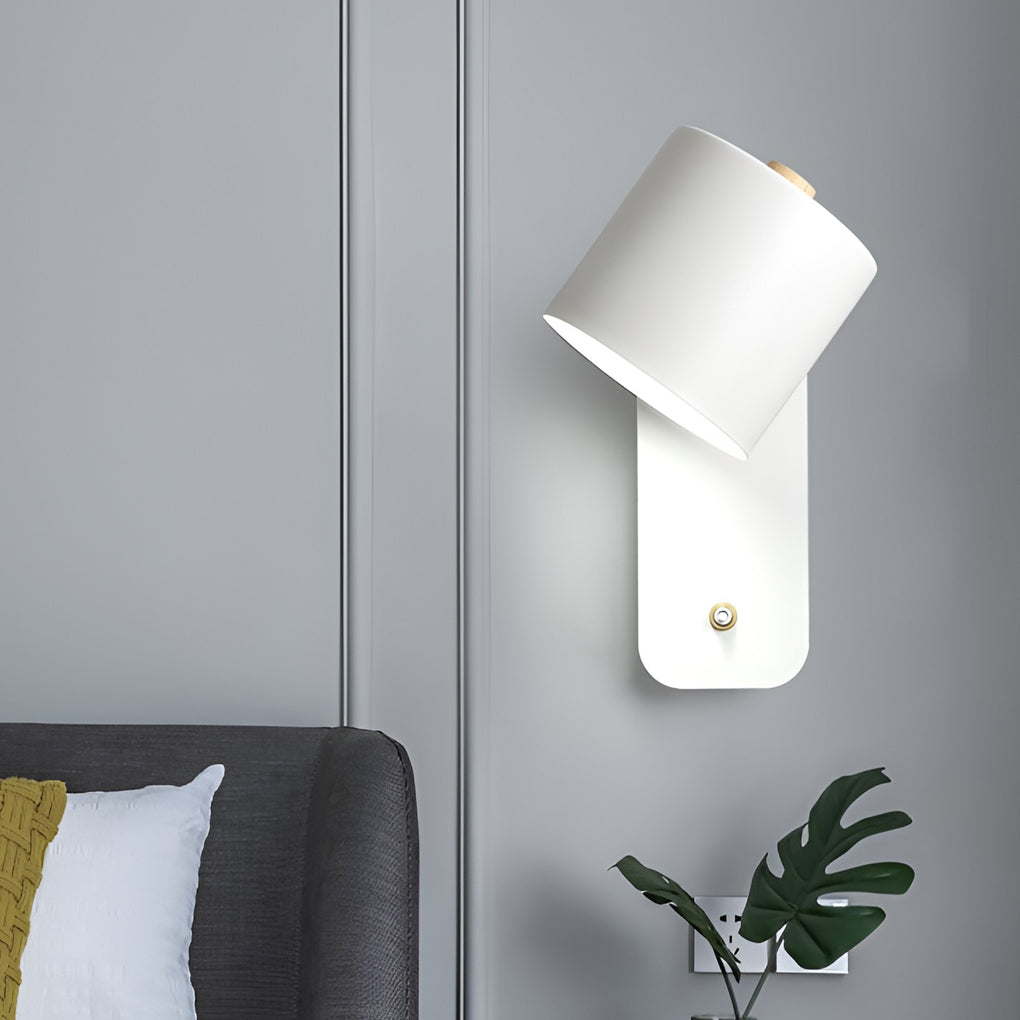 Creative Adjustable Round Nordic Plug in Wall Sconce Lighting Wall Lamp