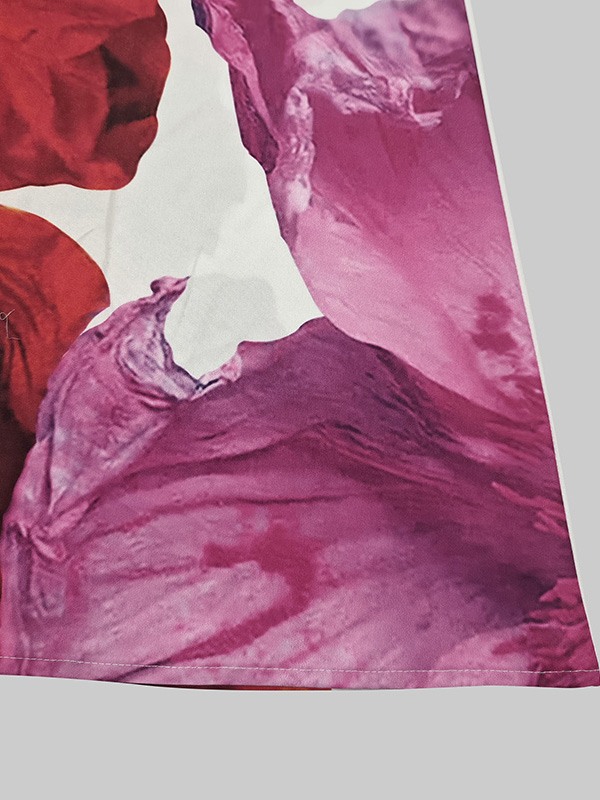 A-Line Loose Elasticity Flower Print One-Shoulder Maxi Dresses