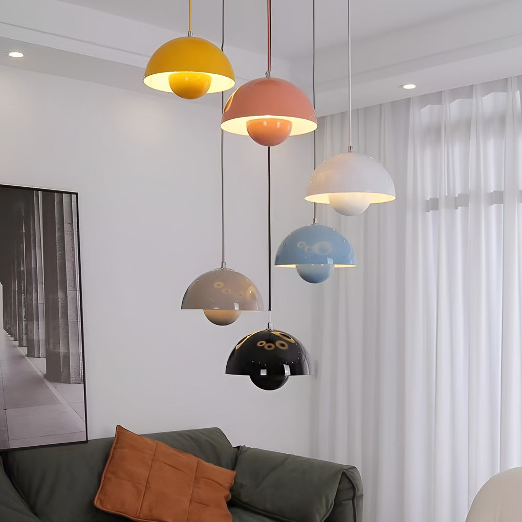 Creative Hemispherical Colorful Metal Nordic Island Light Pendant Lights