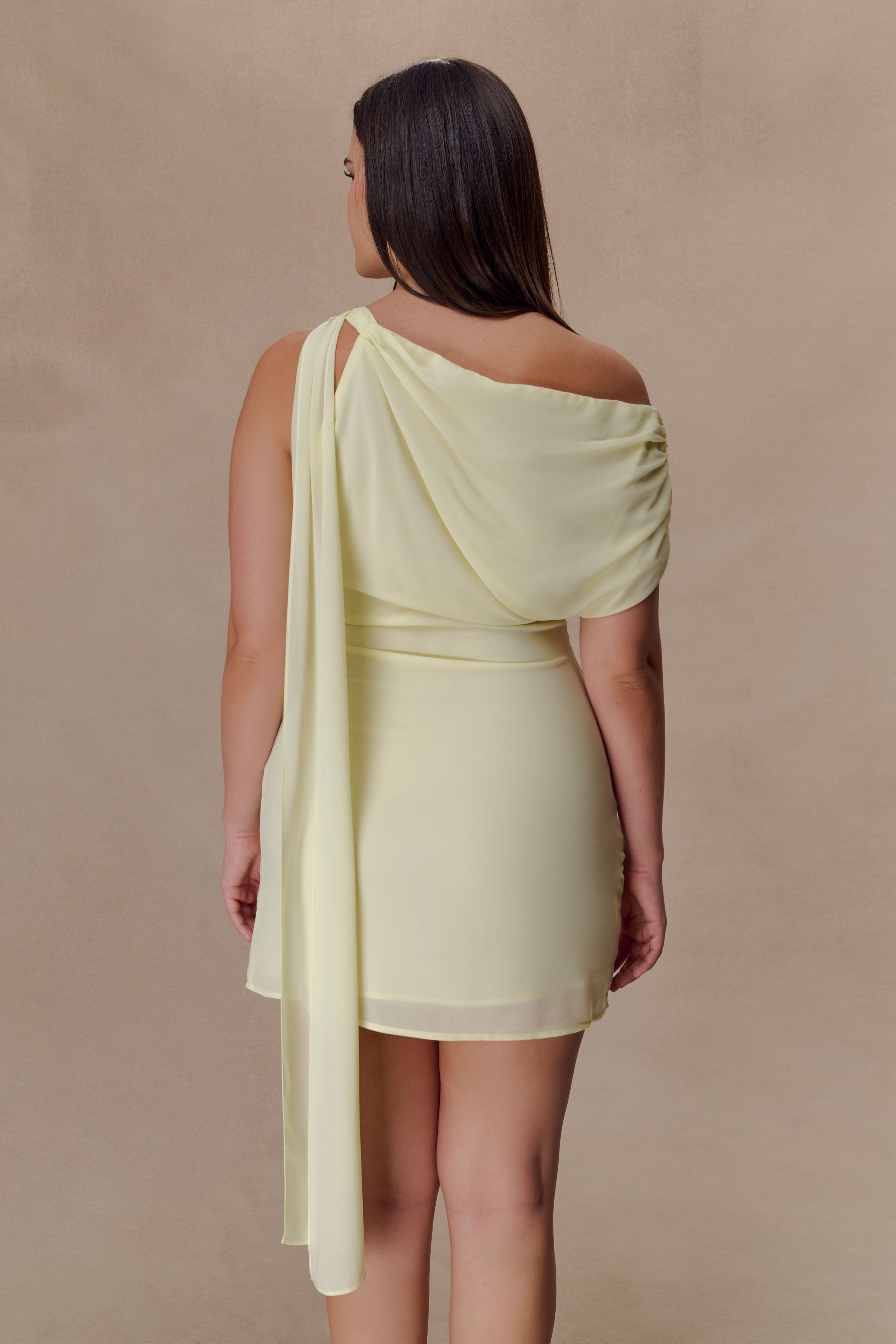 Lemon Chiffon Mini Dress