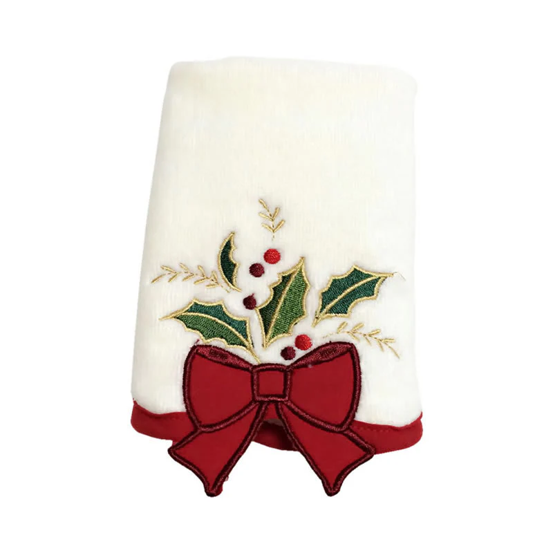 Christmas Linens: Embroidered Kitchen Tea Towels