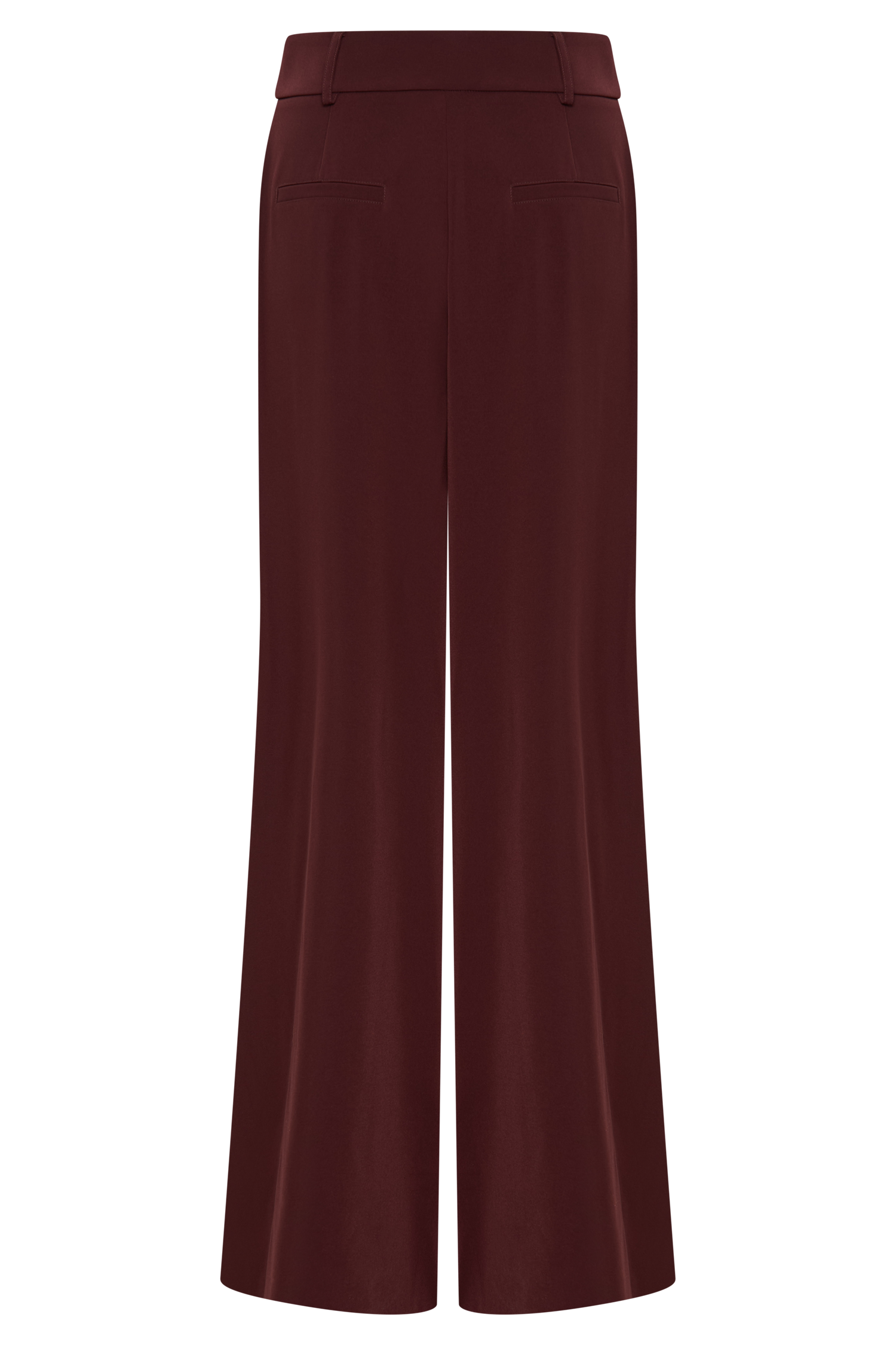 Mahogany Pleated Wide Leg Pants
