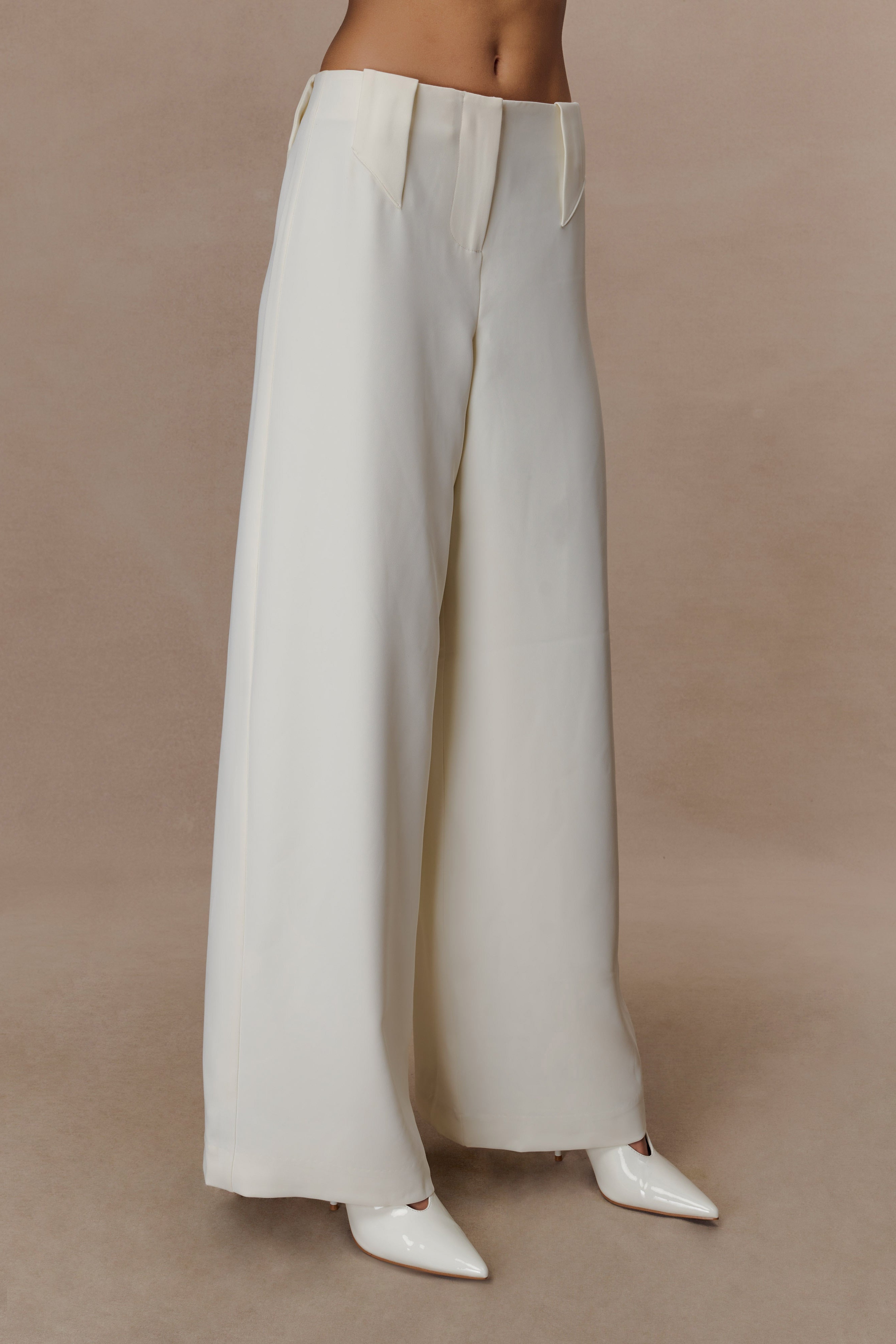 Ivory Wide Leg Suiting Trouser