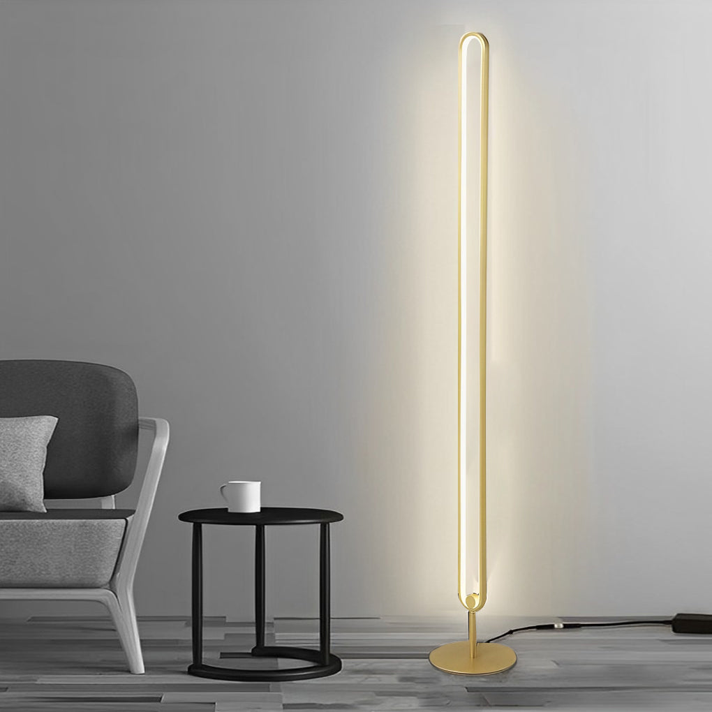 Minimalist Round Rectangular LED Nordic Floor Lamp Standing Light