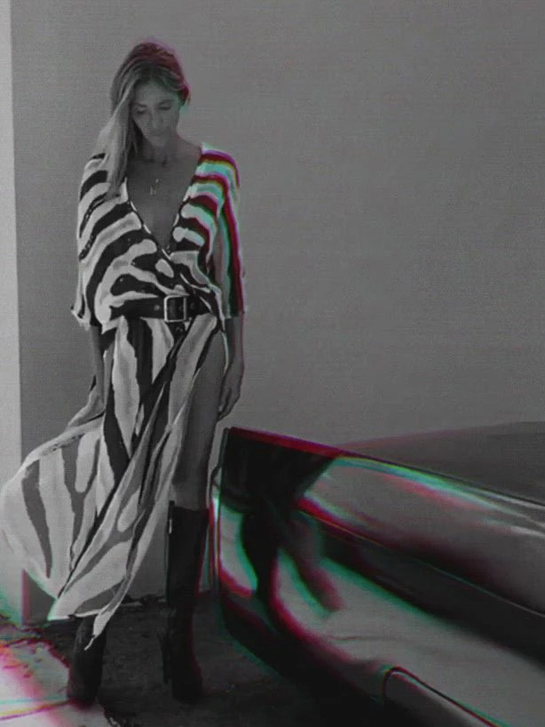 Sexy Zebra Pattern  Half Sleeve Wide Belt Cover-Ups Tops