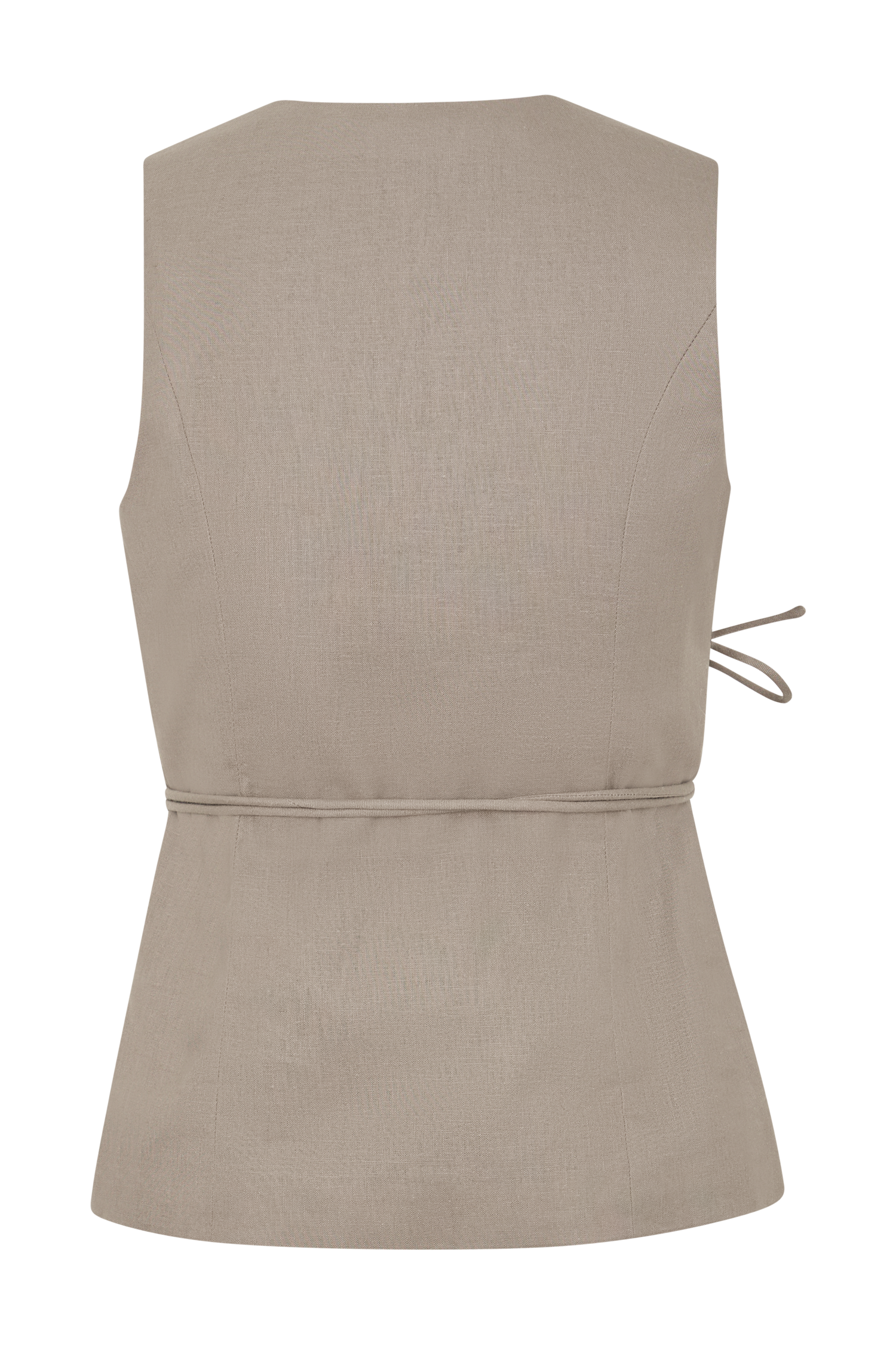 Pebble Linen Sleeveless Wrap Top