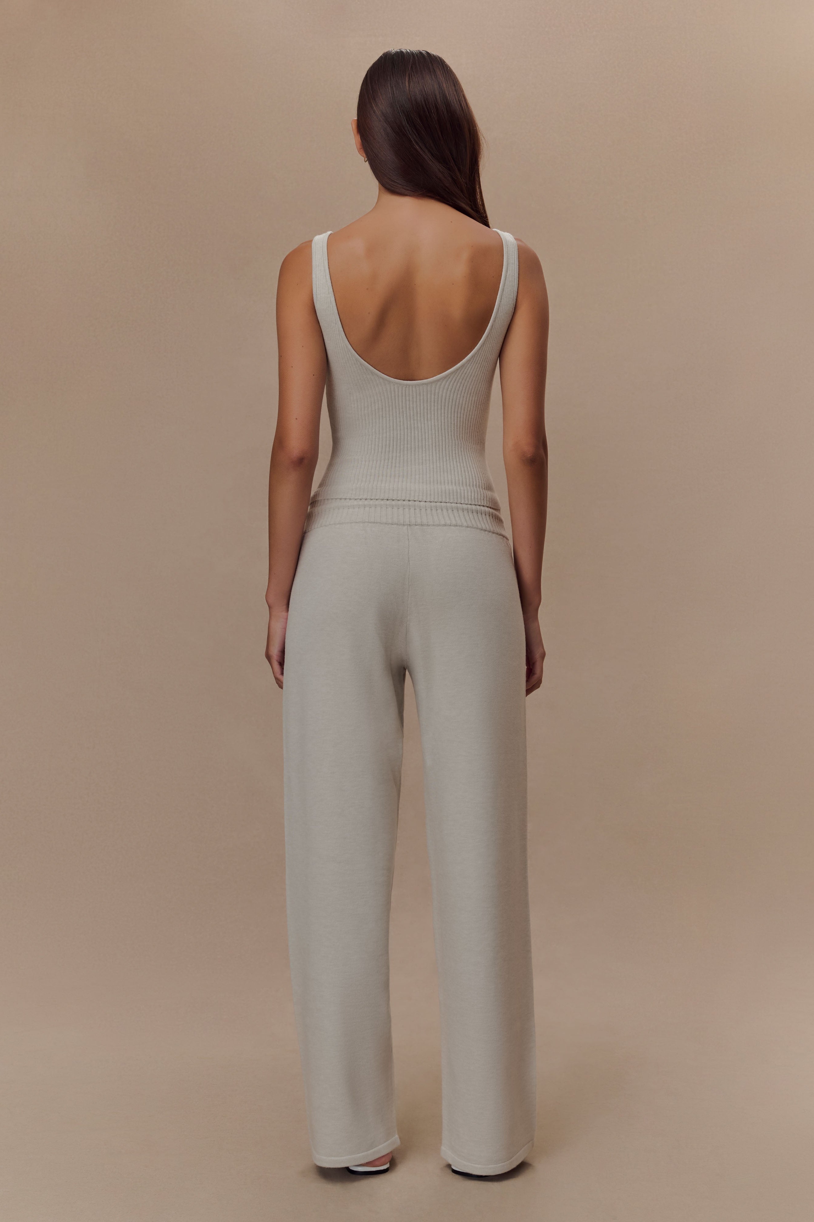 Marle Knit Wide Leg Pants