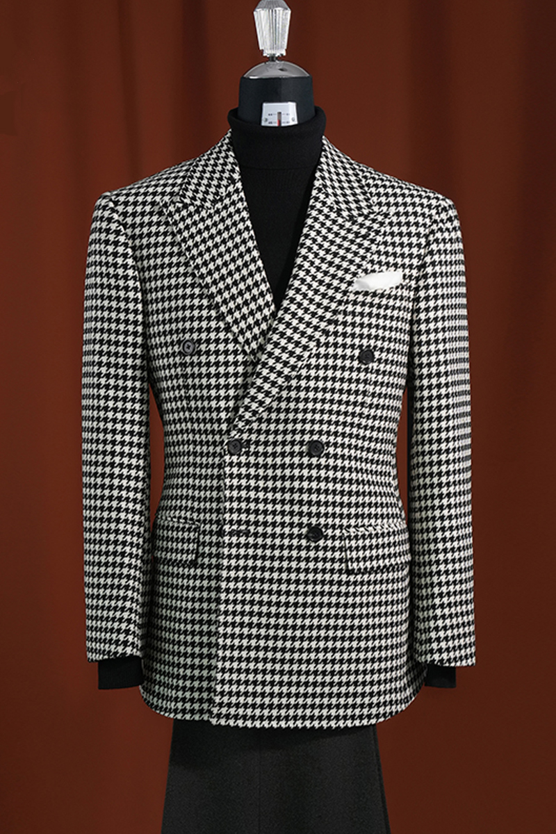 Men's Houndstooth Slim Fit Blazer