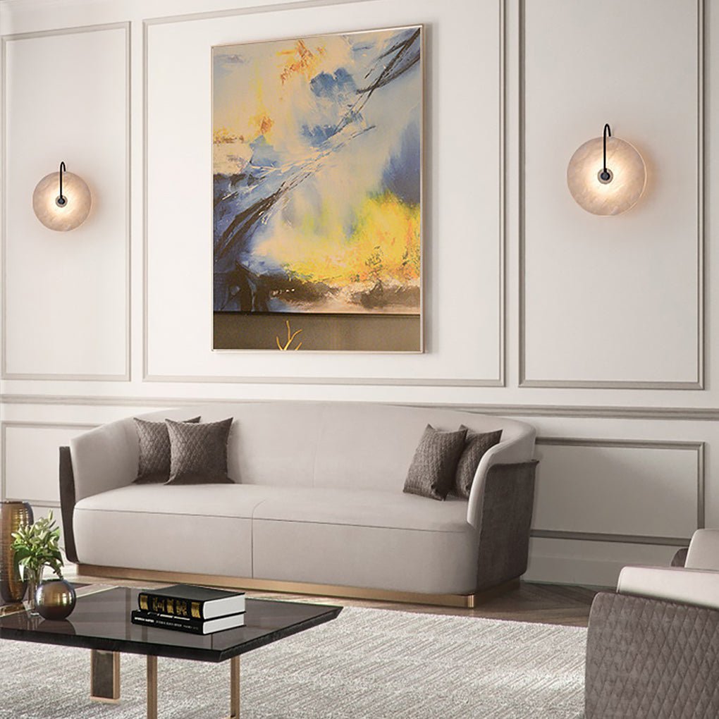 Modern Minimalist Marble Pattern Design Living Room Backdrop Decorative Wall Sconces