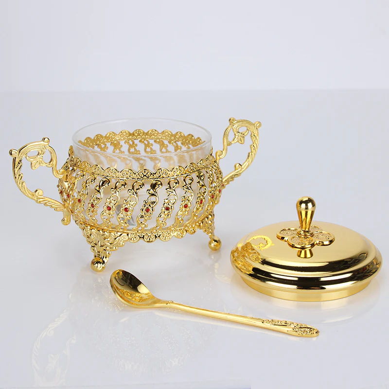 Golden European Serving Jar
