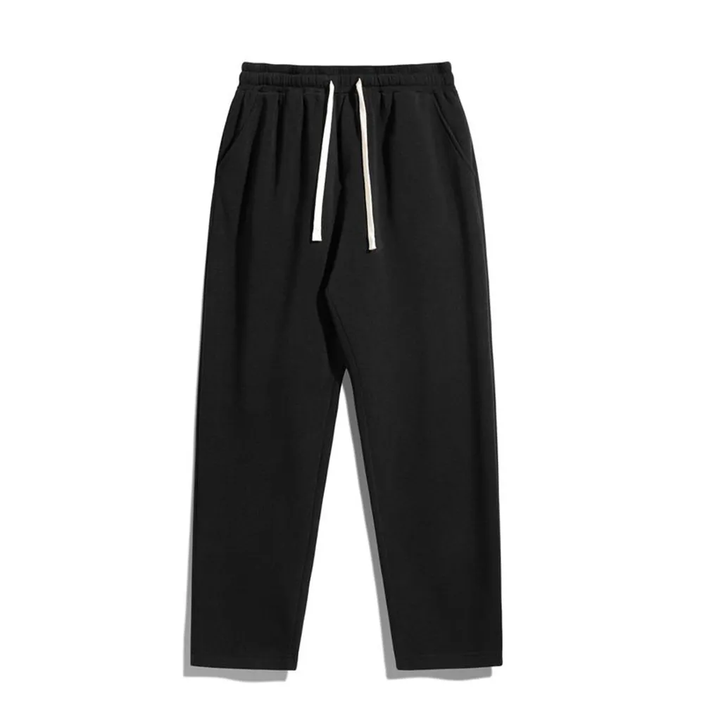 Men's Cotton Casual Regular Fit Solid Drawstring Waist Sweatpants