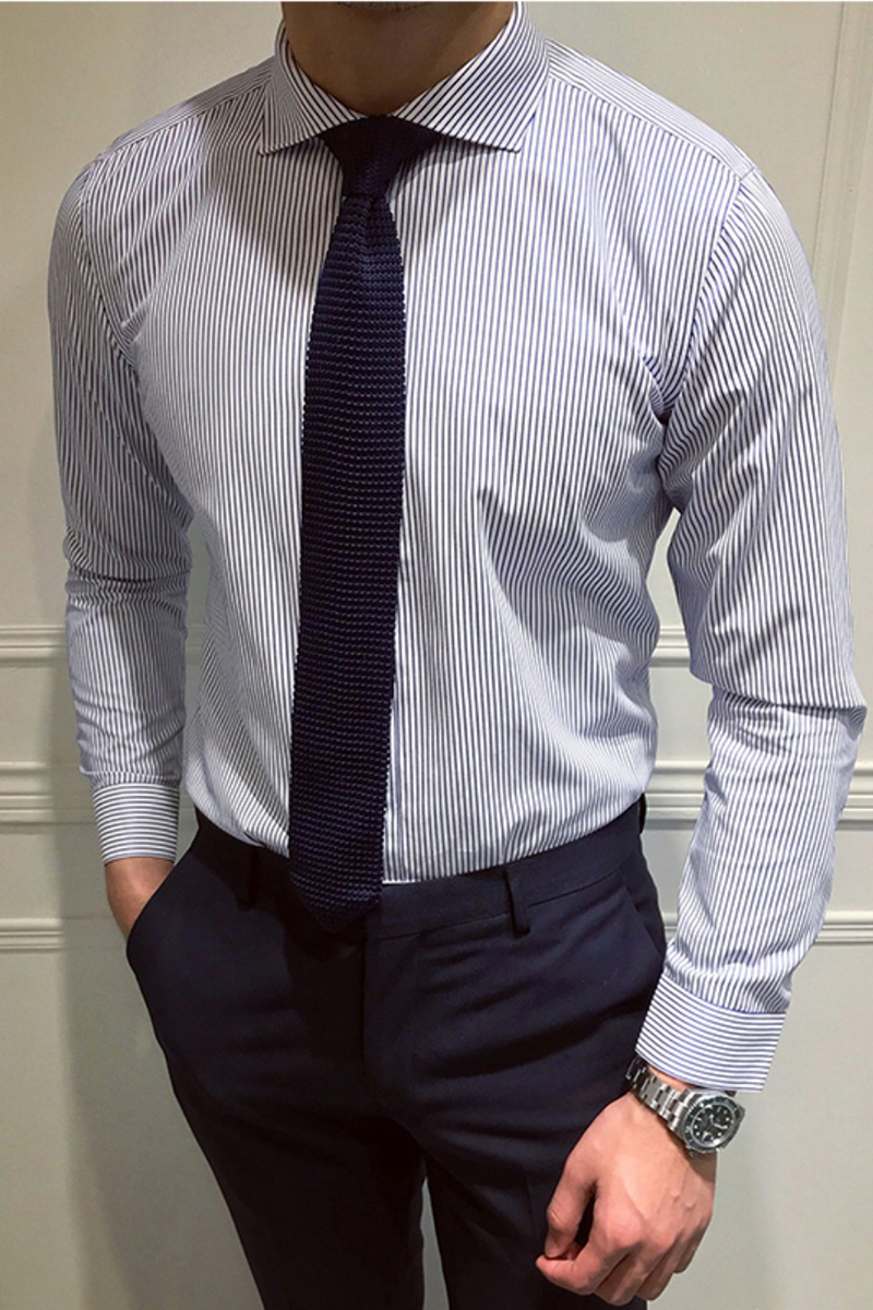 Men's Blue Striped Shirts