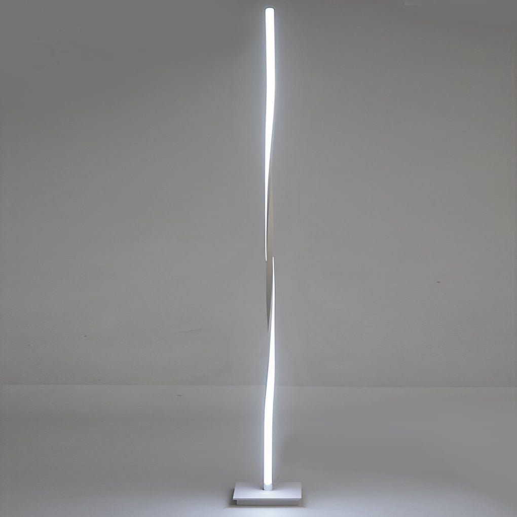 Twisted Strip Remote Control RGB Dimmable LED Modern Floor Lamp Standing Lamp