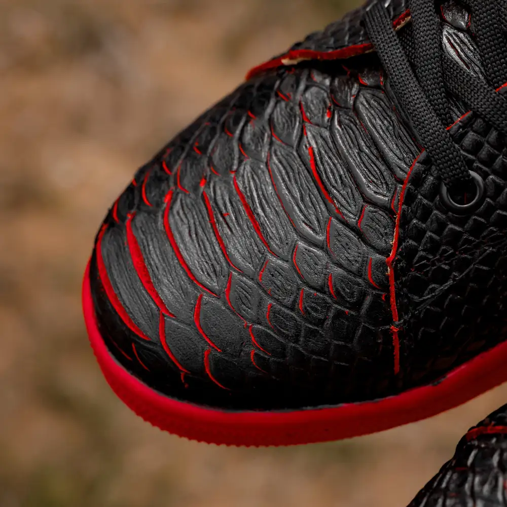 Black Cherry Python Leather Shoes