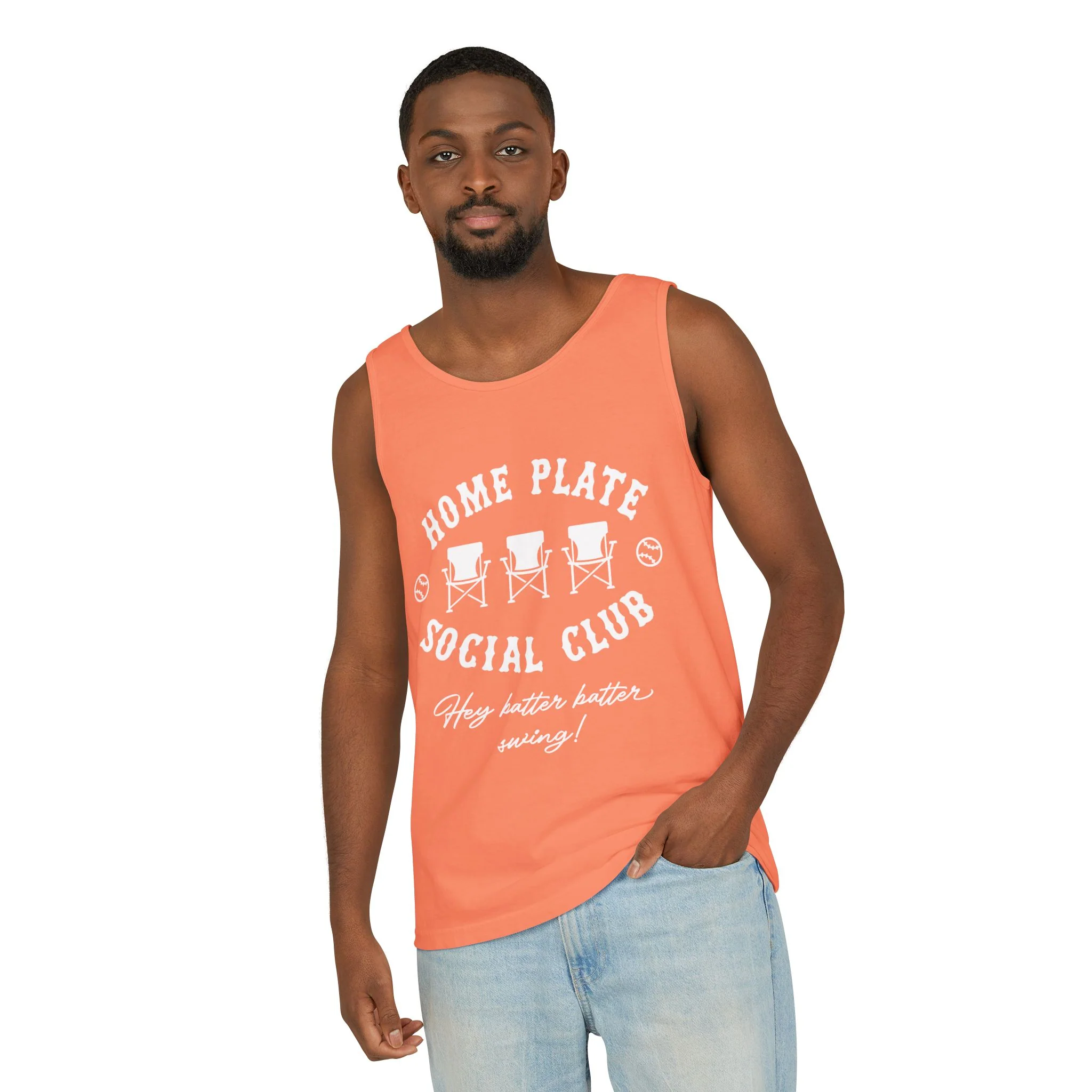 Home Plate Social Club Comfort Color Unisex Garment-Dyed Tank Top