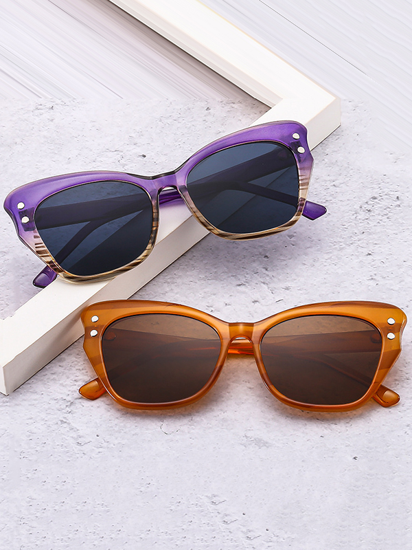 Geometric Sun-Protection Sunglasses Accessories