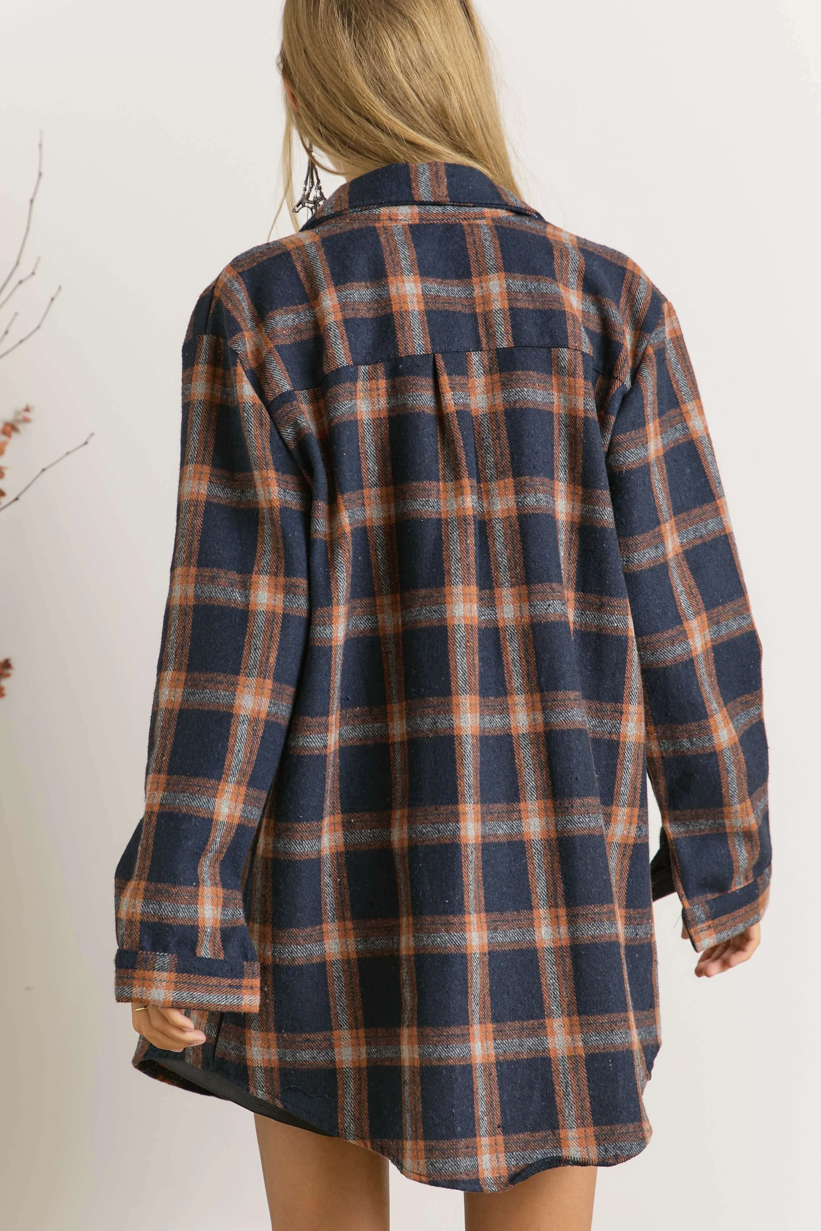 Full Size Button Down Flannel Shirt Plus Size