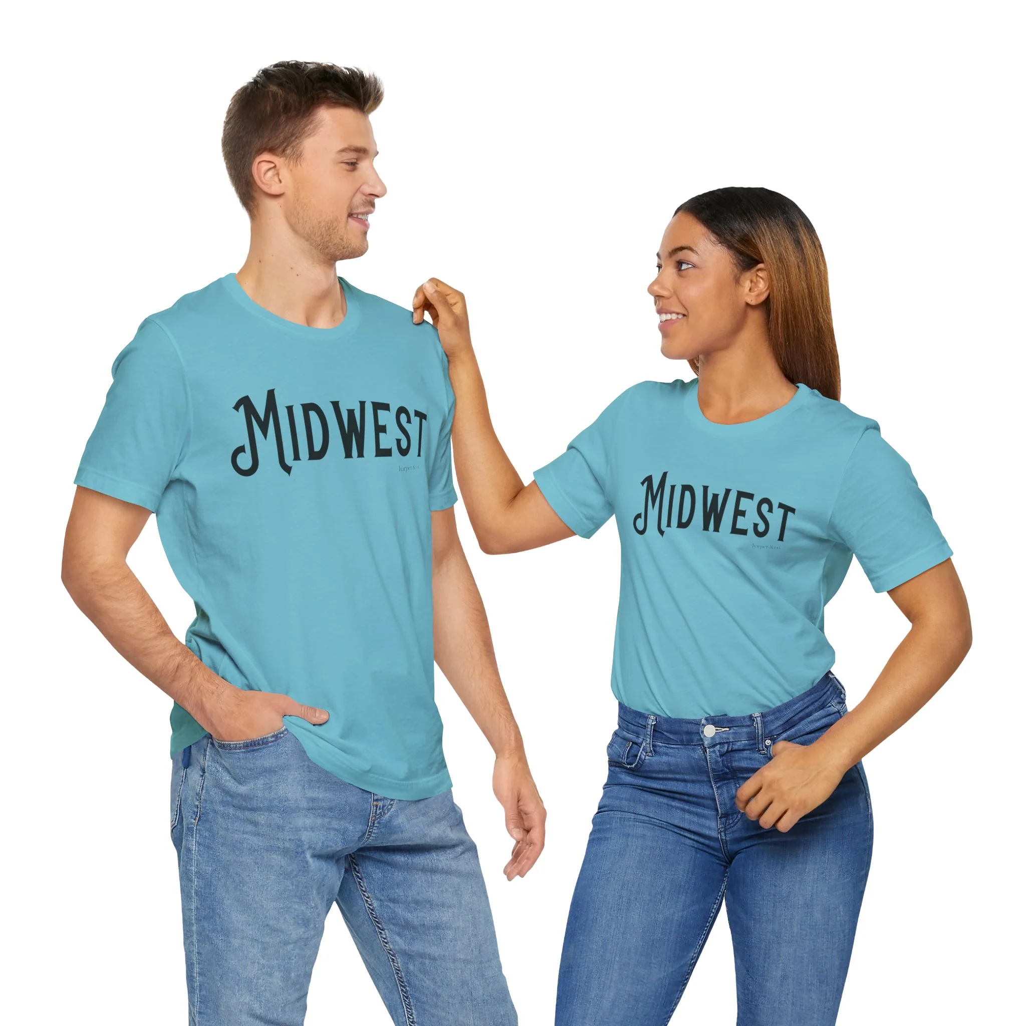 Midwest Unisex Jersey Tee - Casual Soft Cotton Short Sleeve Shirt