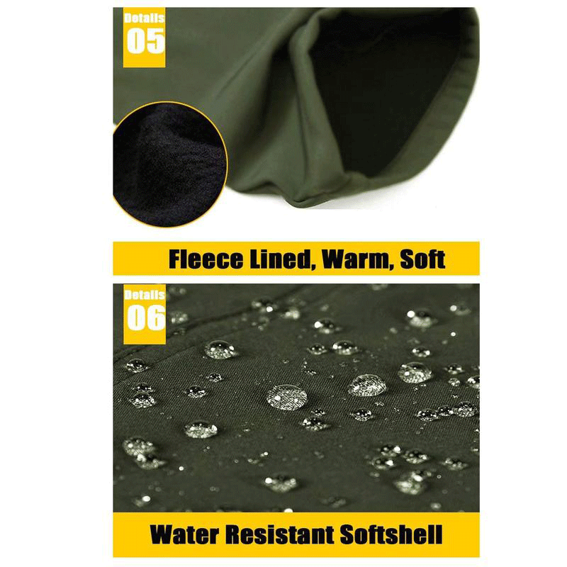 🧊 Men’s Fleece-Lined Water-Resistant Snow Pants – Warm Outdoor Winter Pants