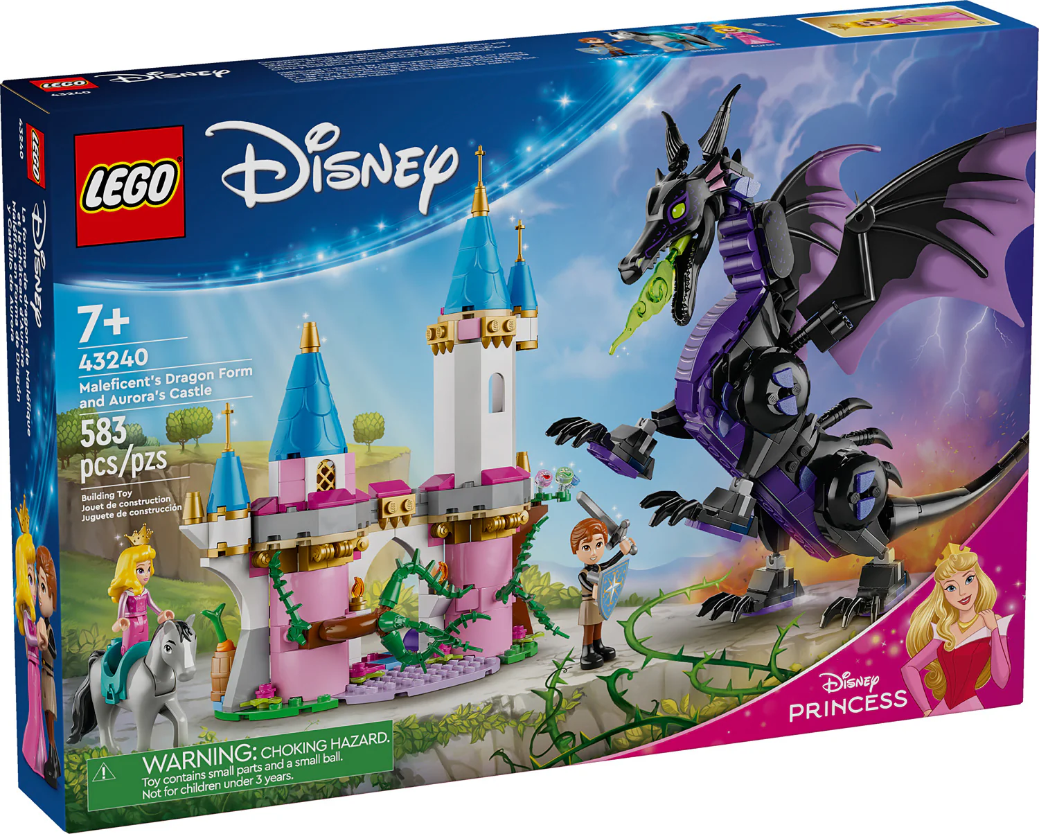 Maleficent's Dragon Form And Aurora's Castle