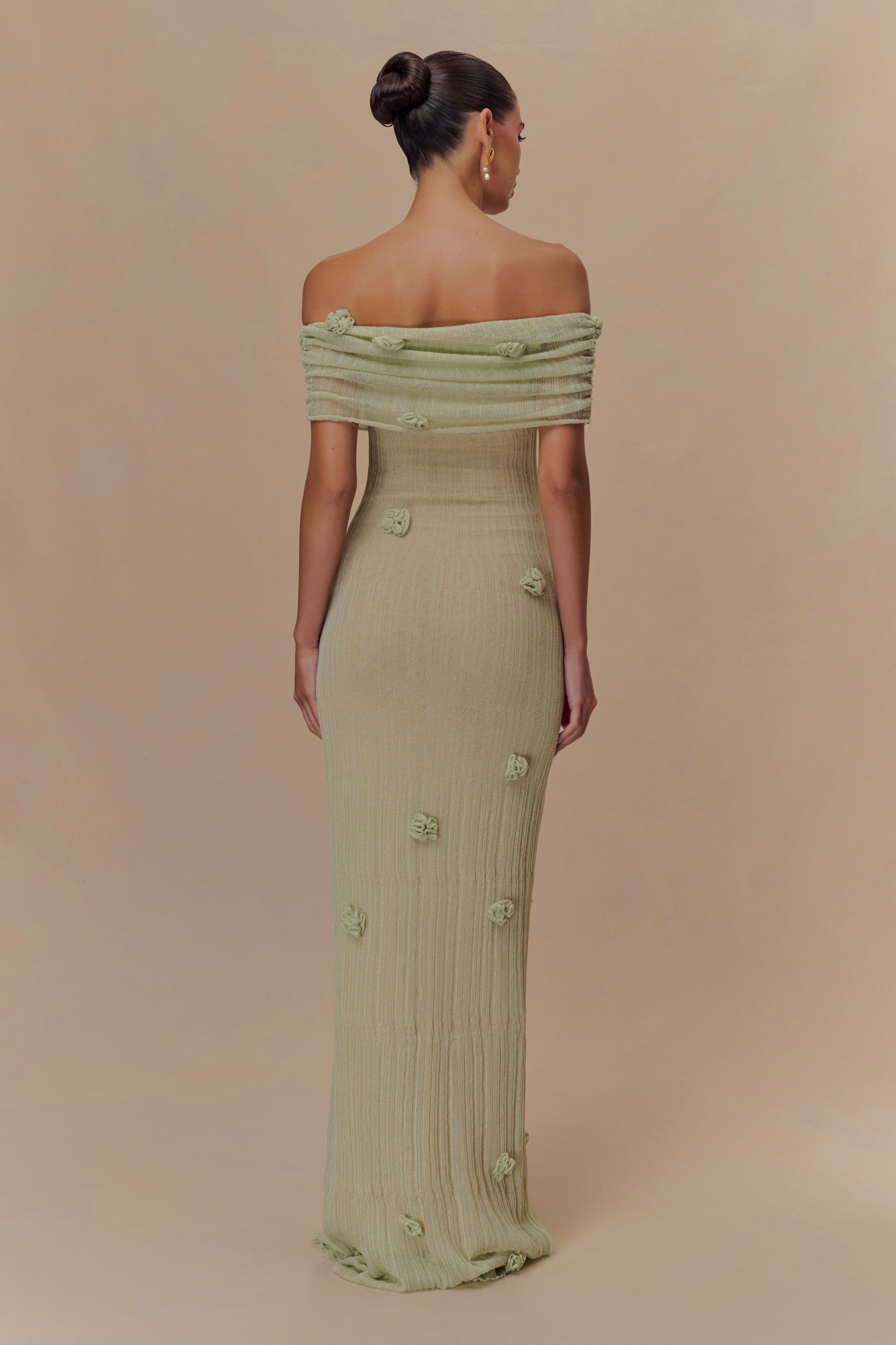 Green Orchid Knit Maxi Dress
