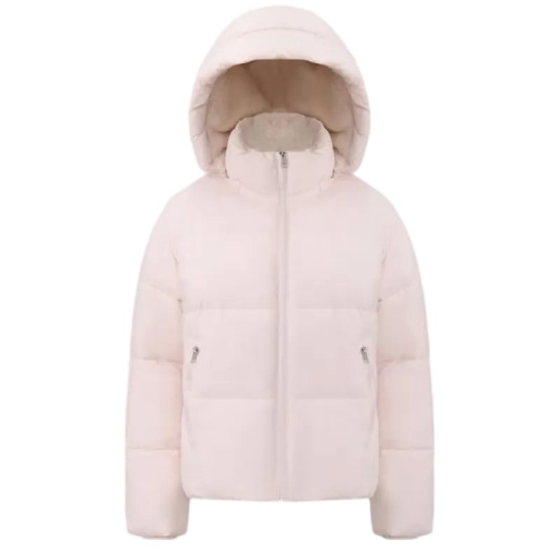 Women's Quilted Puffer Jacket with Removable Hood