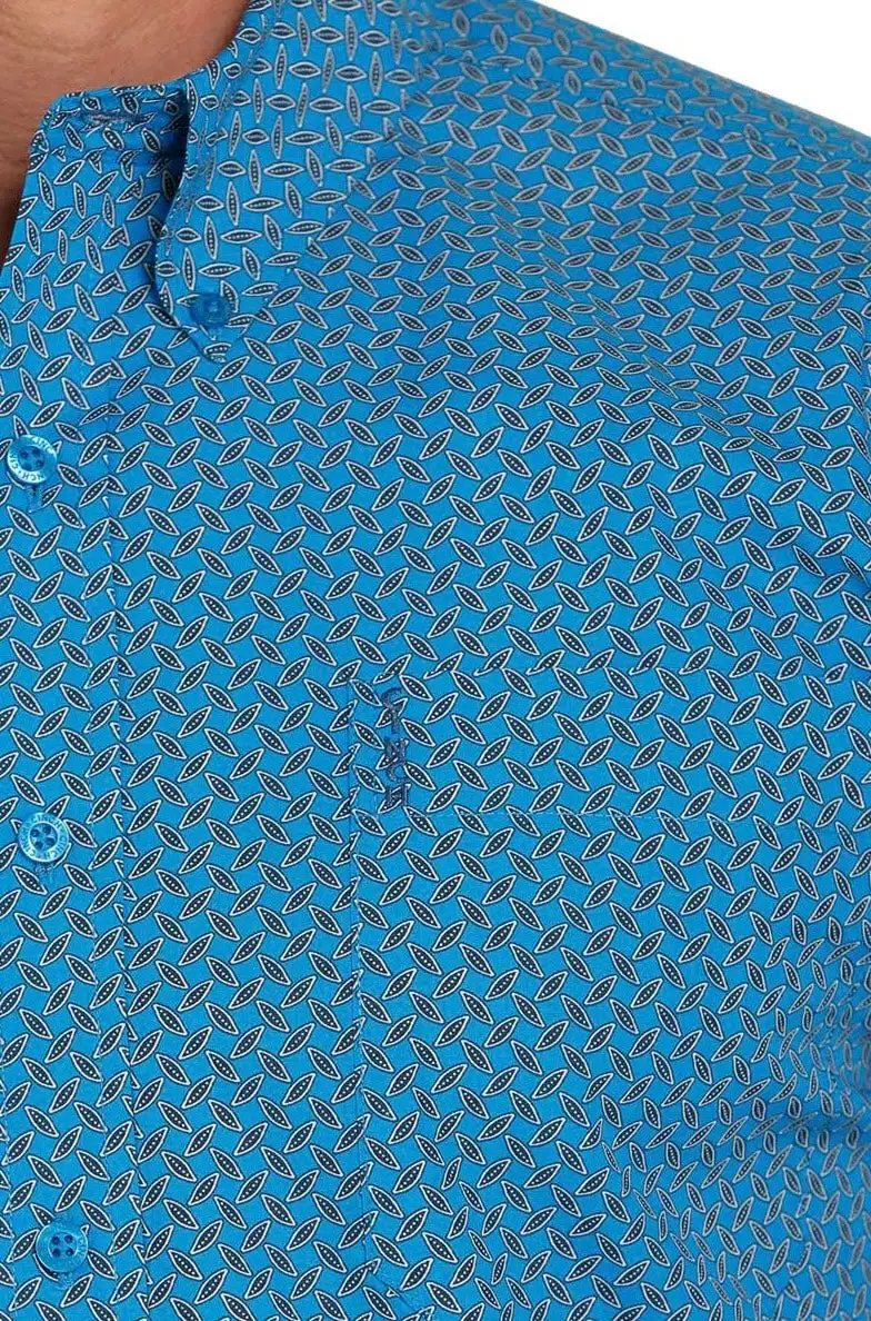 Men’s Sky Blue Modern Fit Long Sleeve Shirt