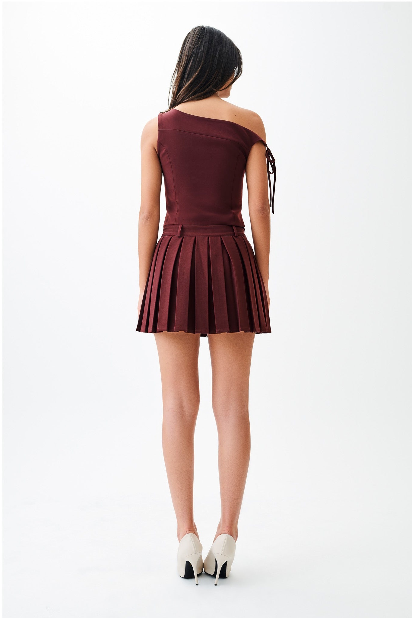 Plum Suiting Off Shoulder Top