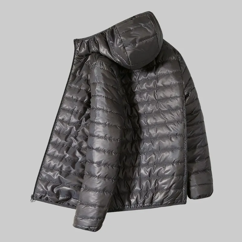 Autumn Winter Men's Thin Warm Hooded Cotton Jacket