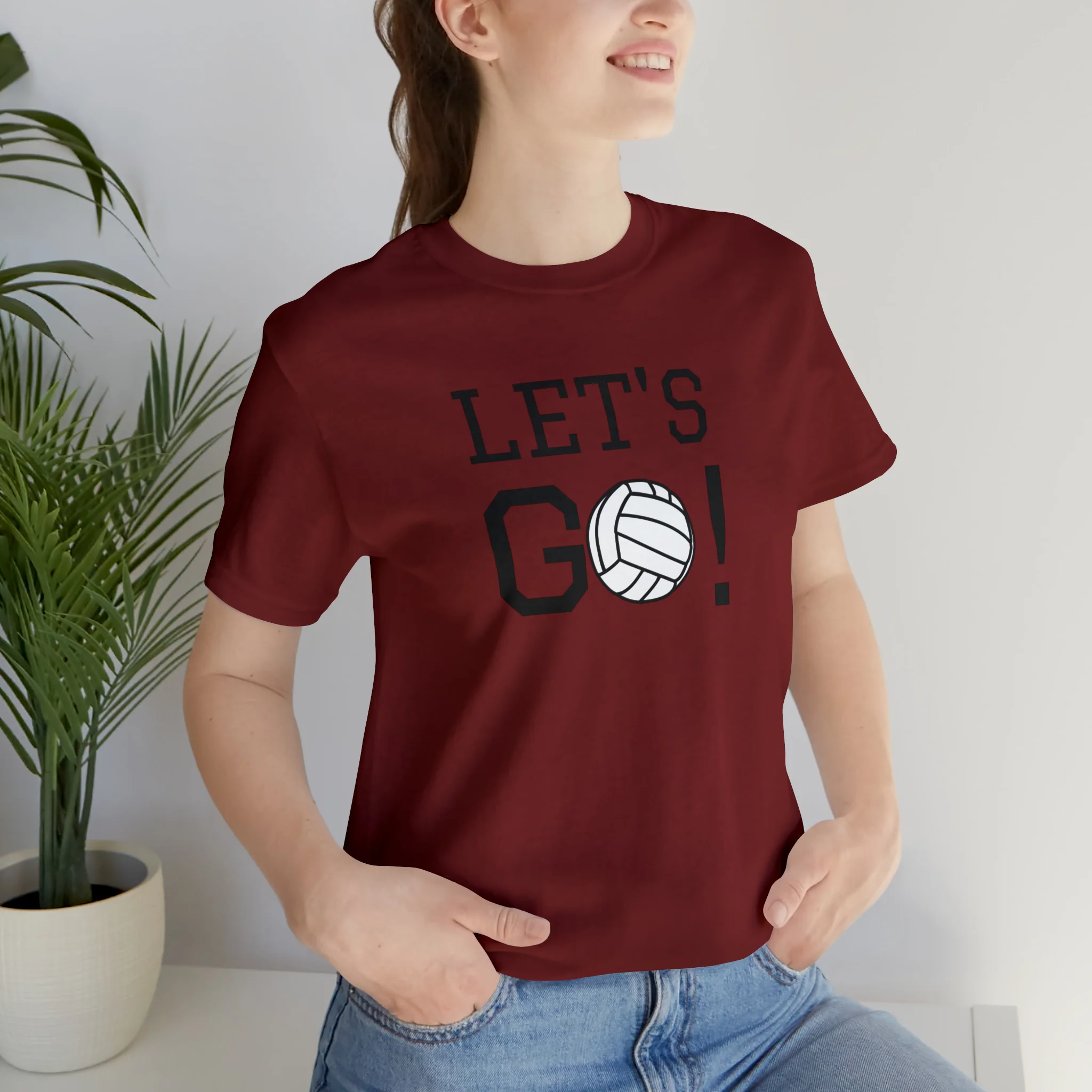 Let's Go! Volleyball Unisex Jersey Short Sleeve Tee