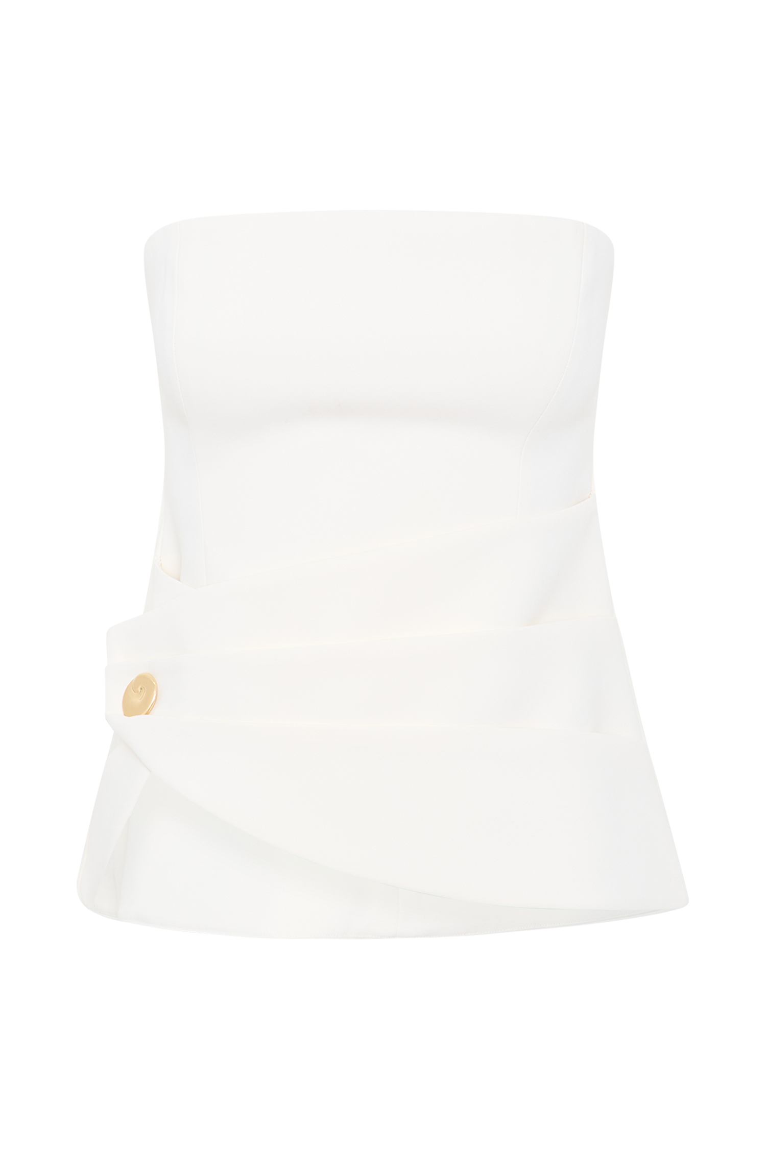 Ivory Strapless Suiting Top