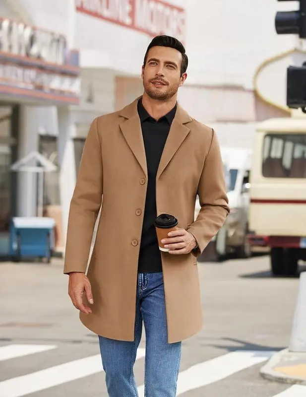 🔥Last Day 95% OFF🔥Men's Wool Blend Overcoat