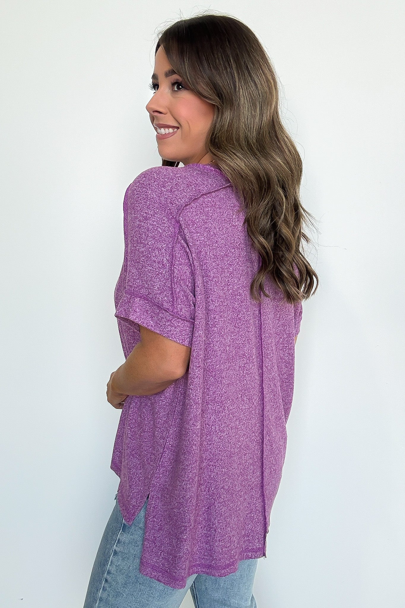 Sunday Muse Melange High Low Tee