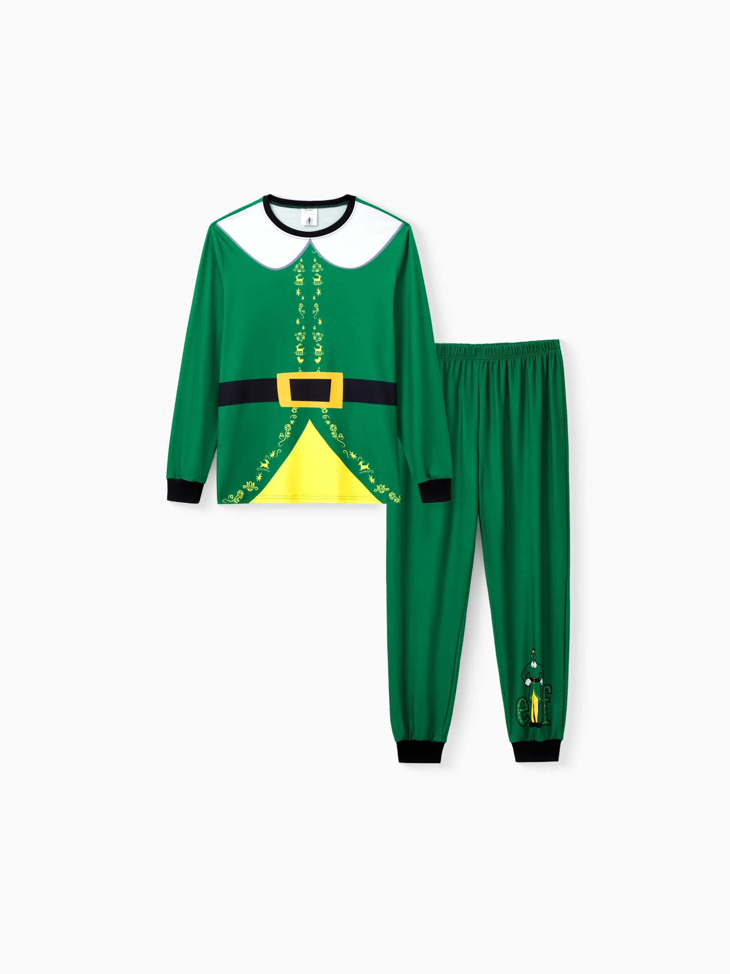 Christmas Family Matching Belt and Collar Pajamas Sets with Christmas Socks