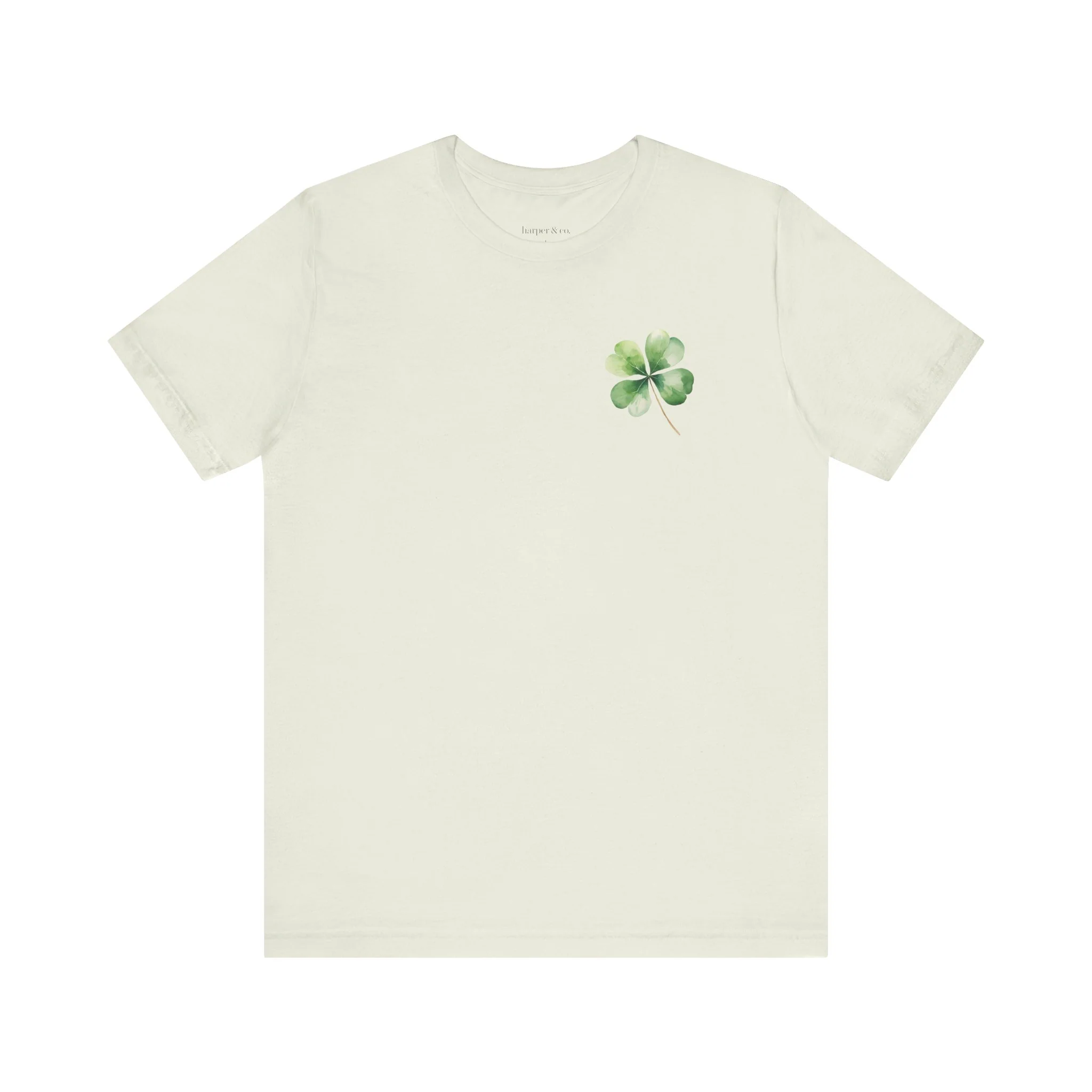 Watercolor Clover Pocket Unisex Jersey Short Sleeve Tee