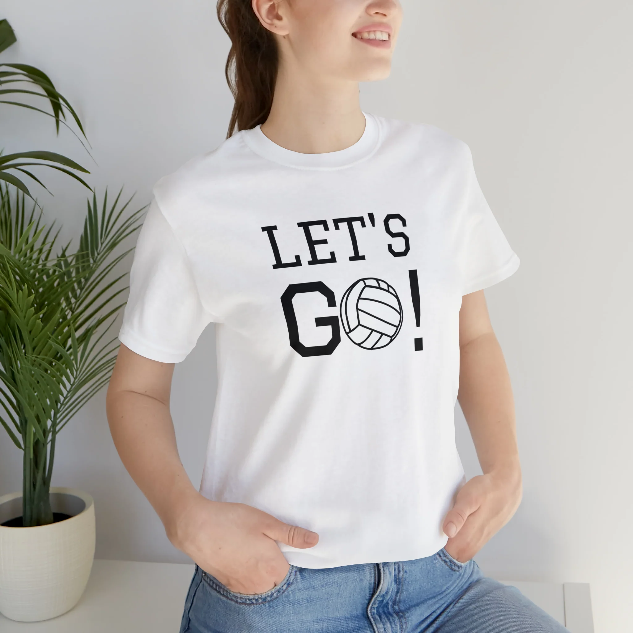 Let's Go! Volleyball Unisex Jersey Short Sleeve Tee