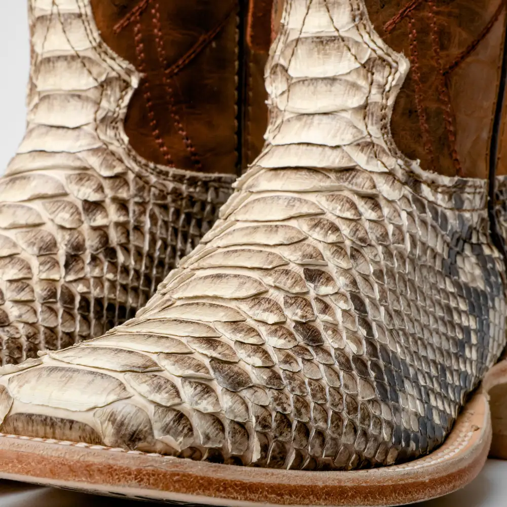 Genuine Python Boots - Square Toe