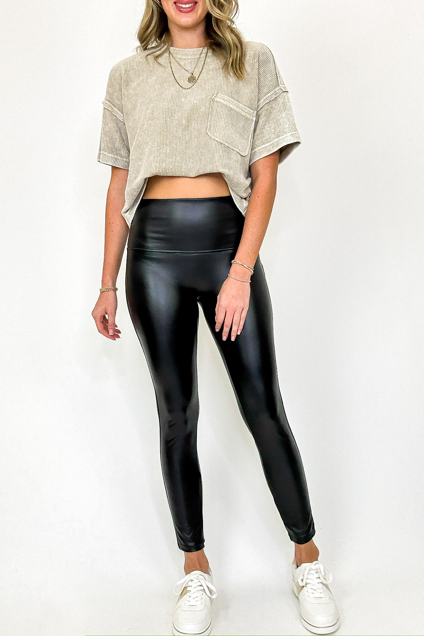 Runway Flex High Waist Faux Leather Leggings