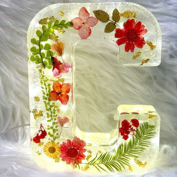 Handmade Floral Night Light From A to Z