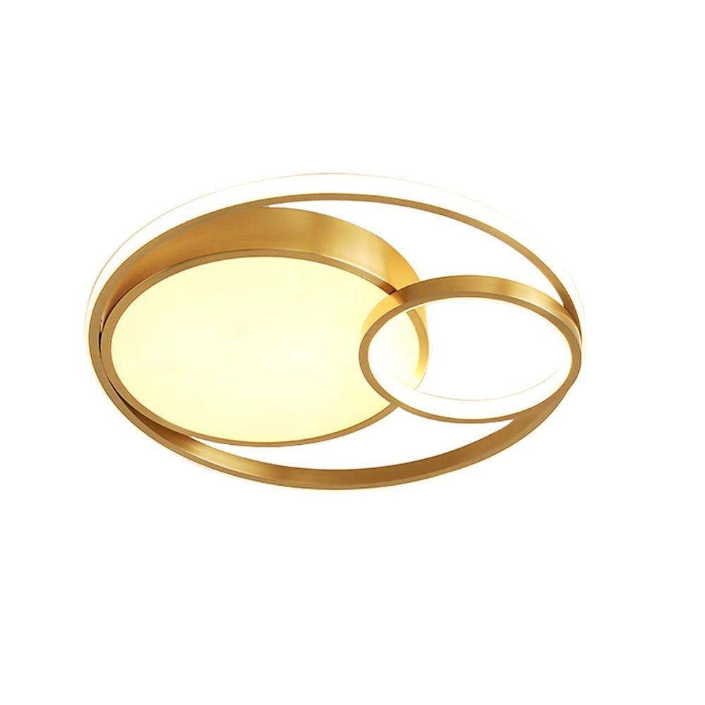 Circular Minimalist Bamboo Flush Mount LED Light Bedroom Ceiling Lights