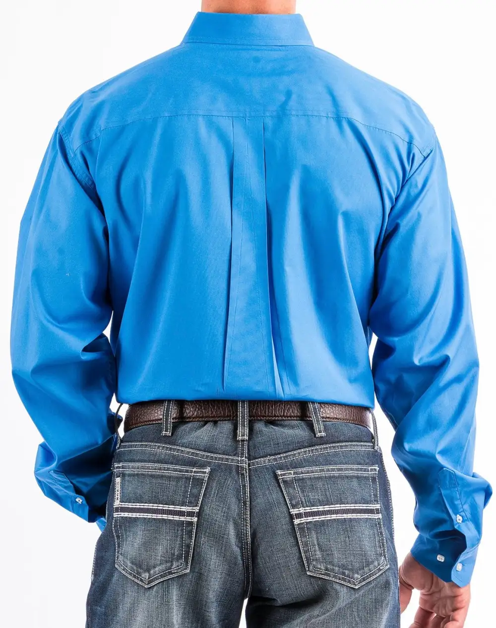 Men’s Cinch Sky Blue Solid Long sleeve Button Down Shirt