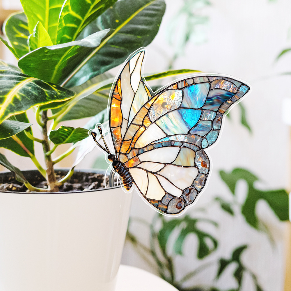 Stained Glass Kingfisher Suncatcher Decoration