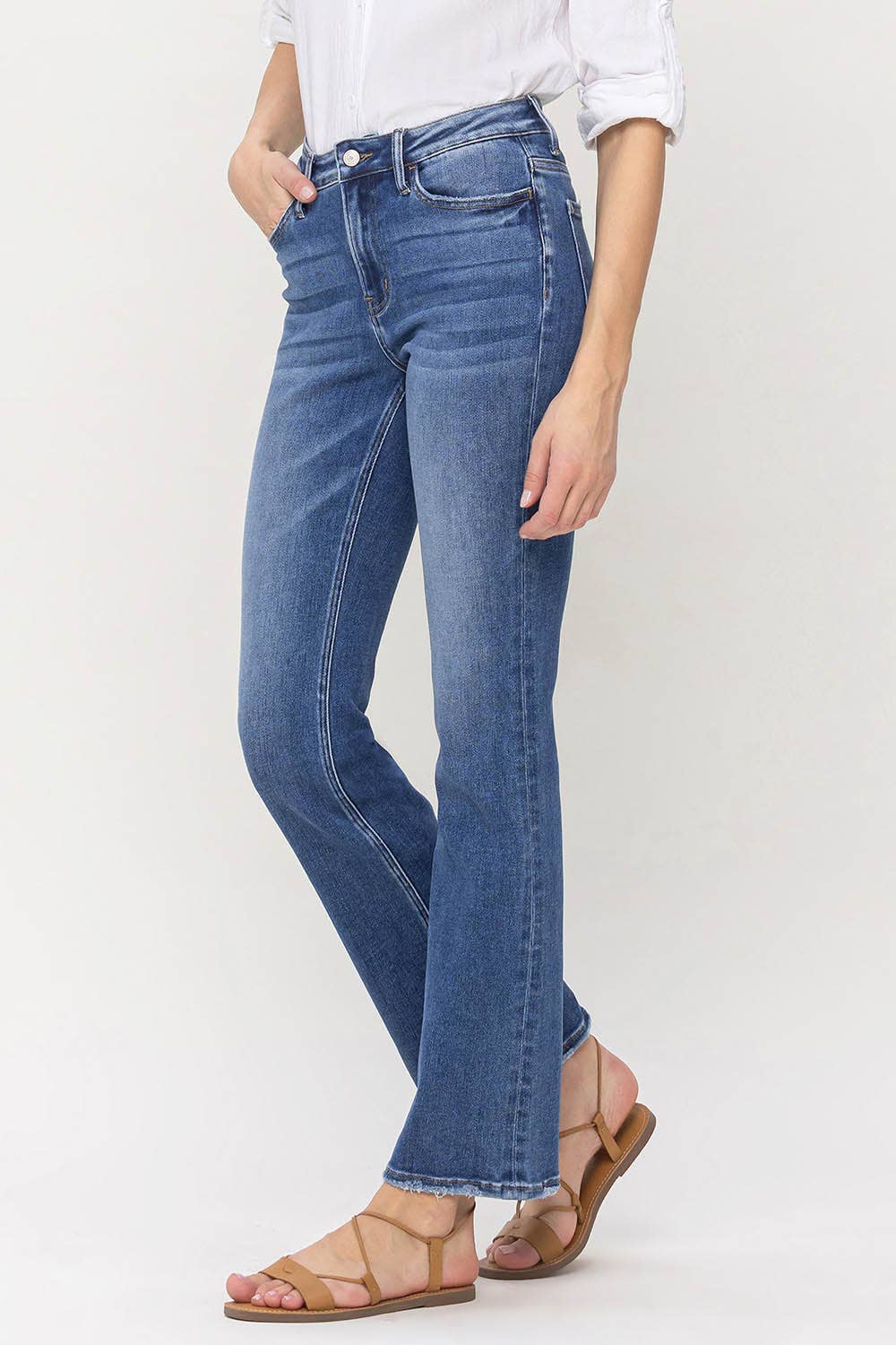Loveret Full Size High Rise Slim Bootcut Jeans