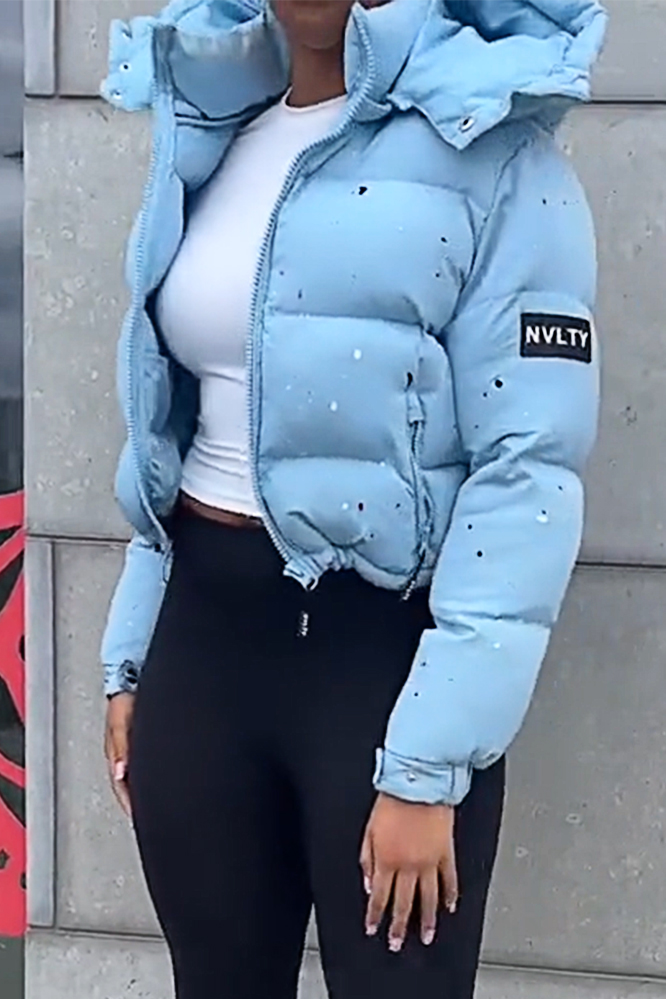 Women's Fashion Gradient Hoodie Short Down