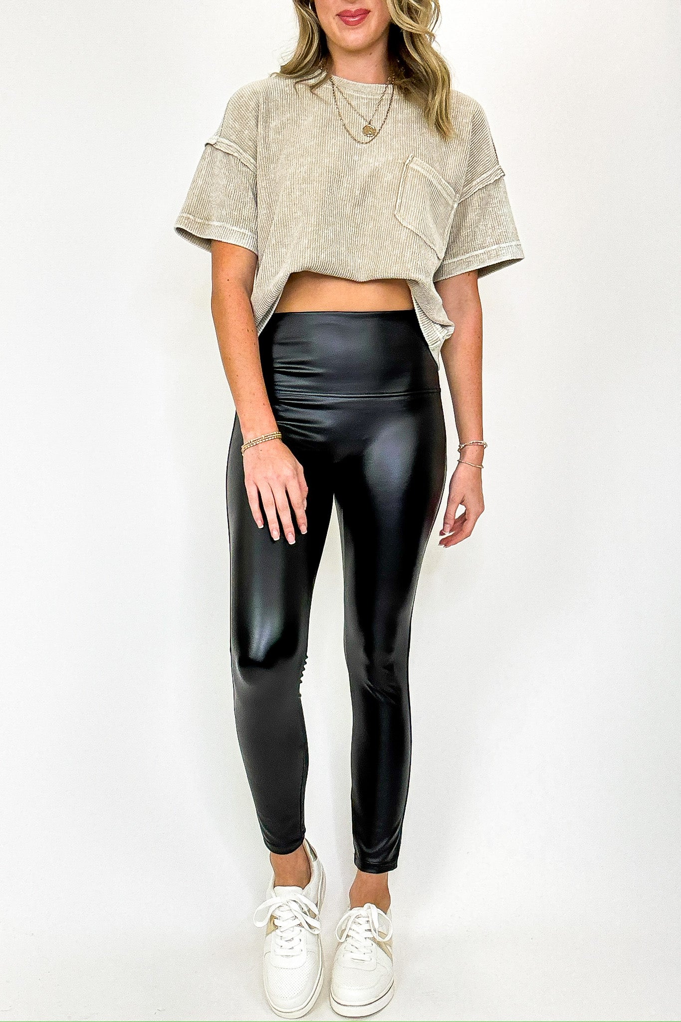 Runway Flex High Waist Faux Leather Leggings