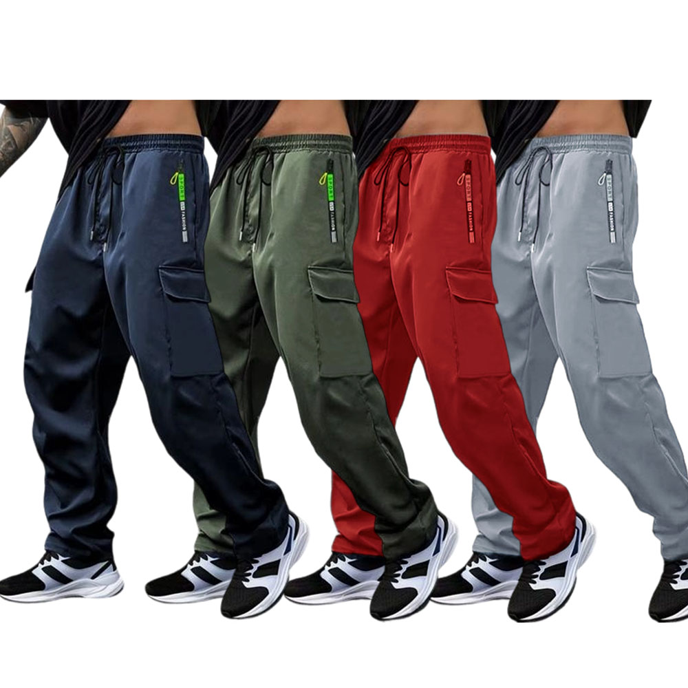 Men's Casual Pants with Zipper Pockets Cargo