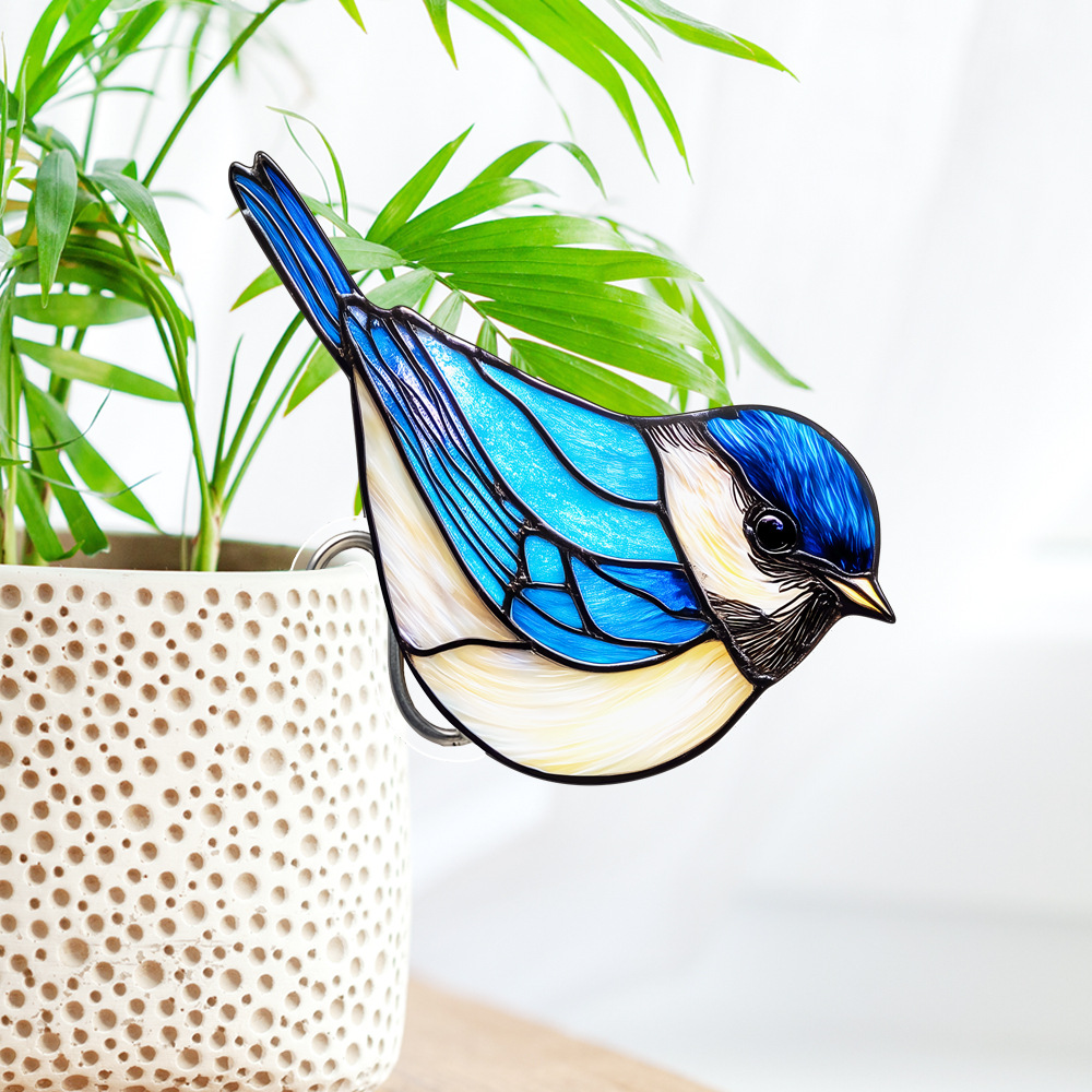 Stained Glass Kingfisher Suncatcher Decoration