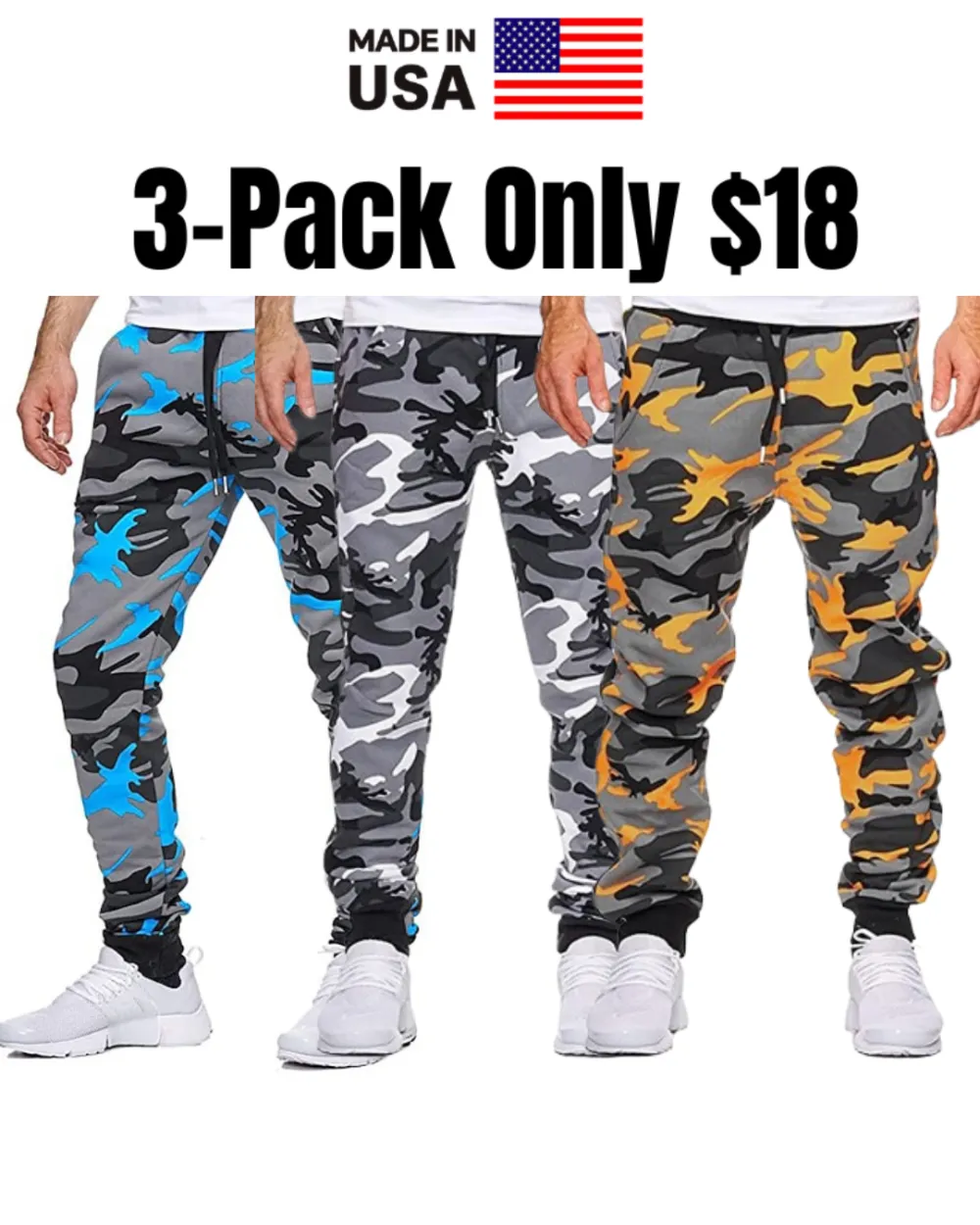 Men's Cotton Micro-Elastic Camouflage Sweatpants