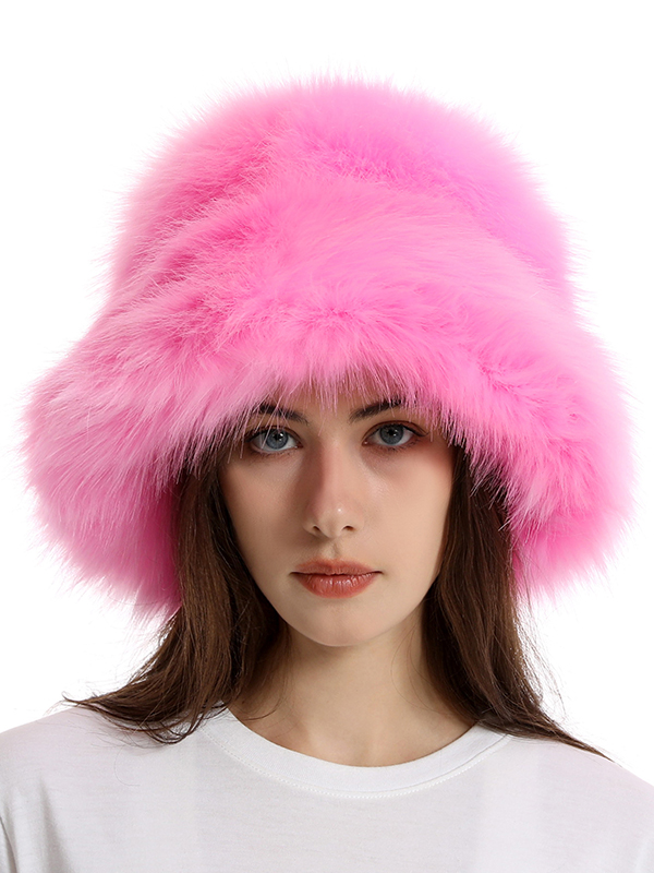 Keep Warm Solid Color Bucket Hat